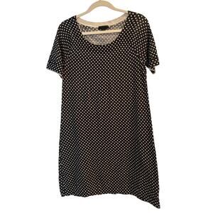 J.Crew Collection Size Medium Cotton Stretch Black and White Geometric Dress